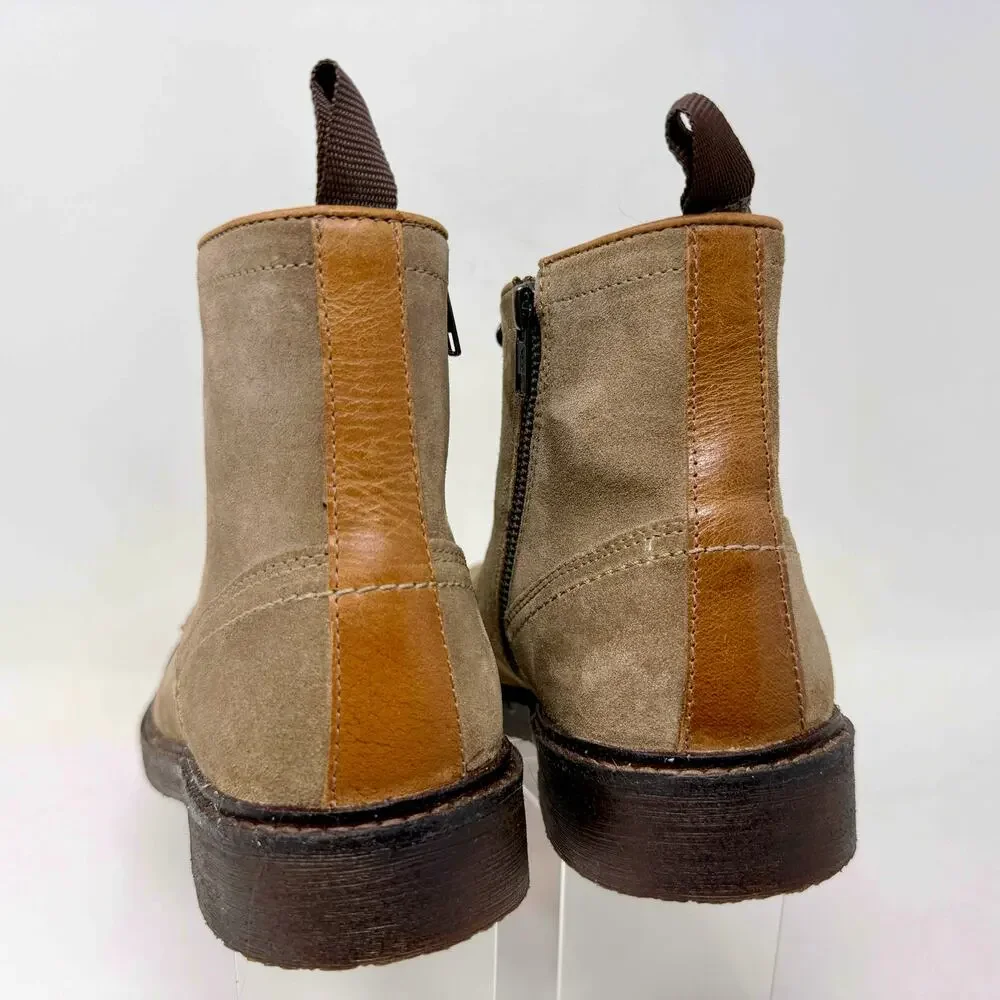 Steve Madden Ankle Boots Cap Toe Suede Brand New W/O Box Mens 9 Brown S-1539